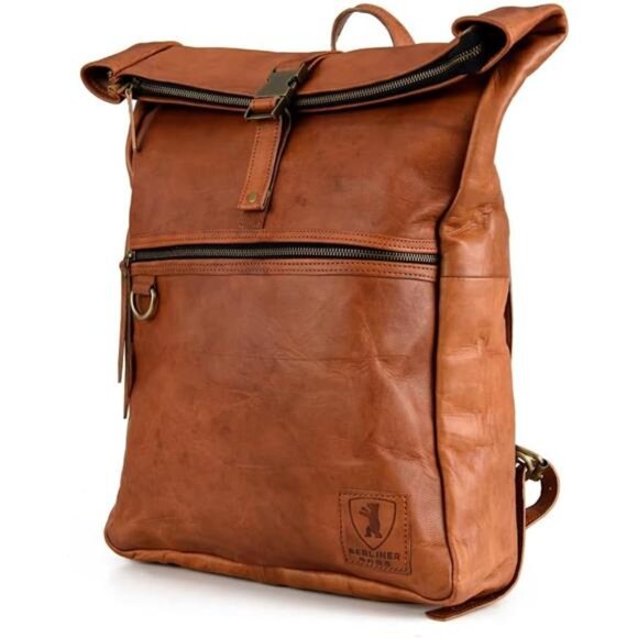 Vintage Genuine Leather Backpack Utrecht, Laptop Backpack, Travel Backpack - Picture 1 of 7